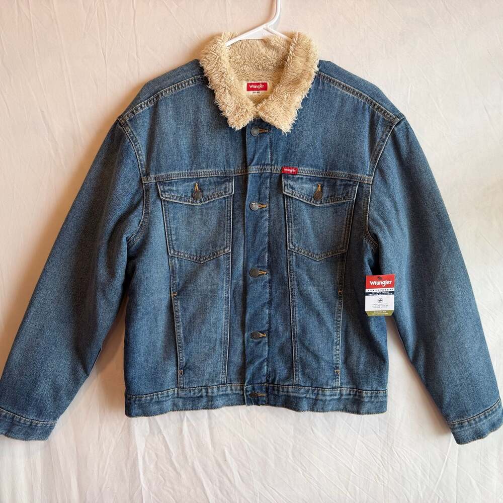 Wrangler Five Star Sherpa Lined Denim Trucker Jacket